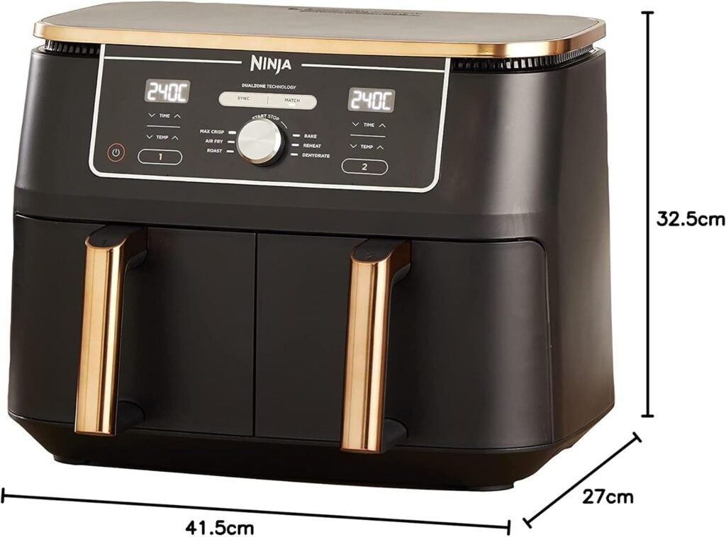 Ninja foodi max Dual size