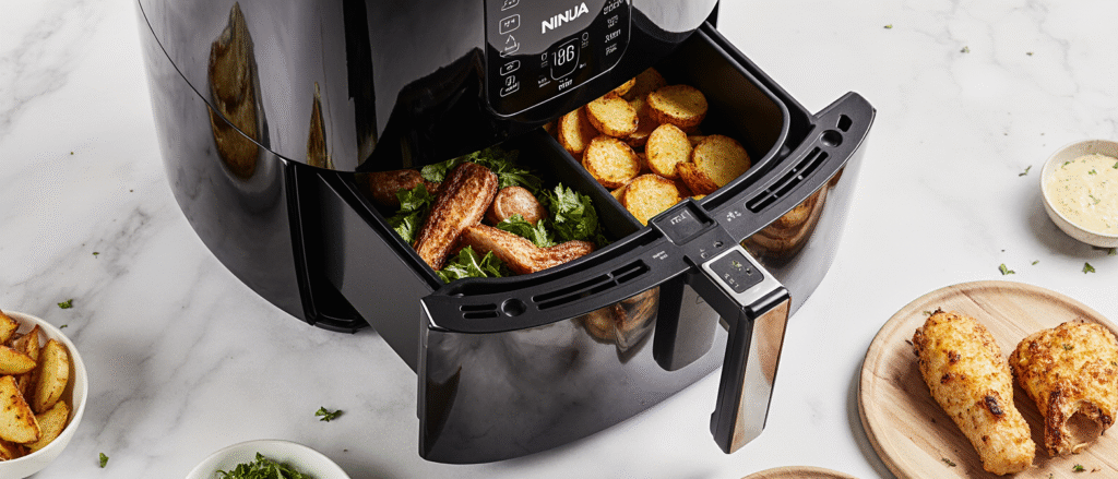 Knusprige Kartoffelspalten mit Ninja Foodi max dual 9L