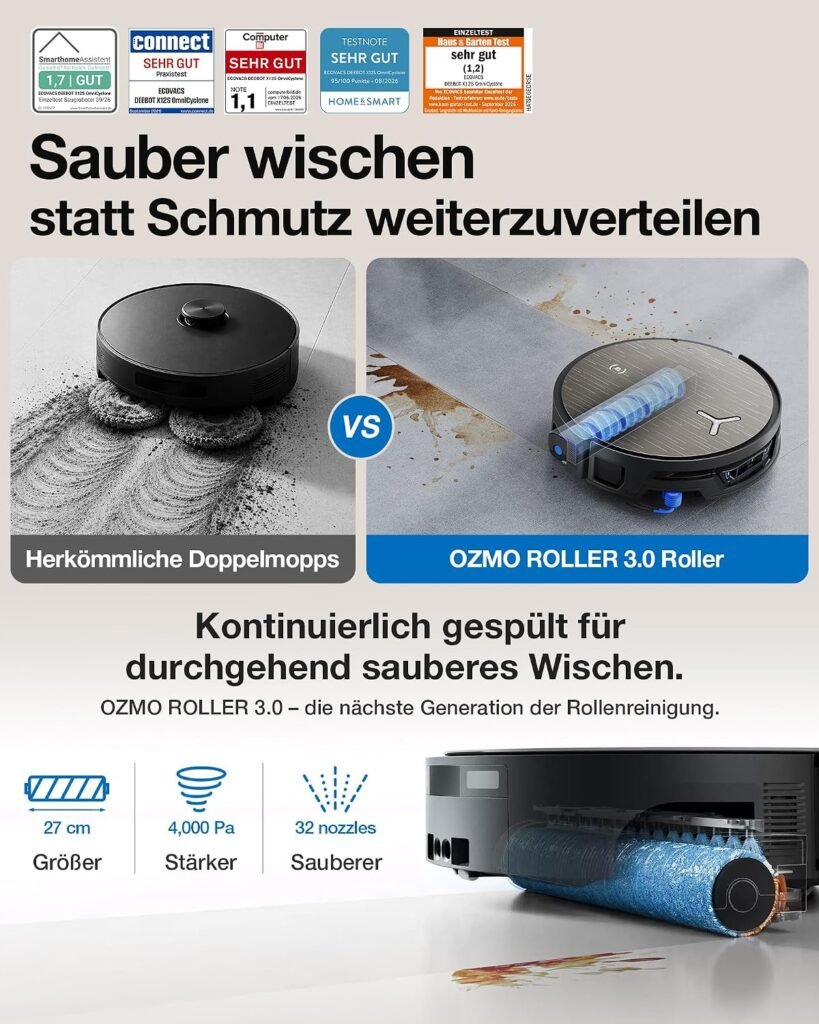ECOVACS X12S OMNICYCLONE Care kit Saugroboter Bewertung